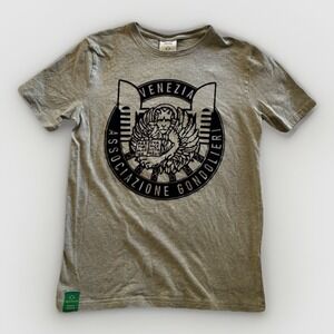 Emilio Ceccato Men's Short‎ Sleeve Tee T-Shirt Size Medium Felt Logo EUC